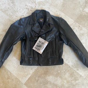VANCE LEATHER FORCE MOTOR-PATROL JACKET Model FRCE BLK